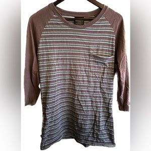 TEAL AND GREY BASEBALL TEE